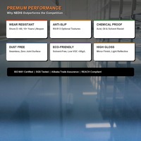 Peinture époxy auto-nivelante pour sols, résistante à l'usure, antidérapante, haute dureté, pour garage, maison, usine, béton