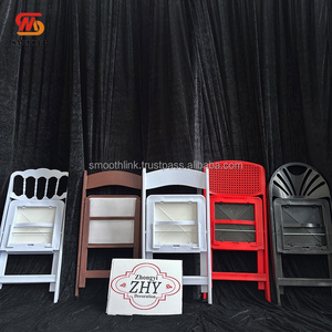 Chaises pliantes rembourrées en résine blanche <span class=keywords><strong>Napoléon</strong></span> pour banquet, jardin, mariage, événements de fête - Product Image 3