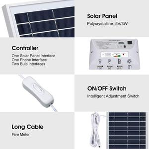 Kit de sistema de iluminación de energía solar para el hogar, altavoz de música solarenergie systems 2 en 1, portátil, LED - Product Image 2
