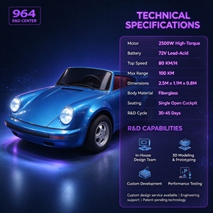 โกคาร์ทไฟฟ้าแบบมืออาชีพ 72V 2500W ระบบขับเคลื่อนกลางตัวถัง สไตล์เรโทร พร้อมแบตเตอรี่ลิเธียม 40Ah ระบบกันสะเทือนแบบดับเบิ้ลเอ-อาร์ม เบรกดิสก์ - Product Image 2
