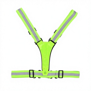 Gilet de sécurité LED pour vélo, gilet réfléchissant, éclairage de course USB