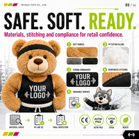 Boneka Plush Studio Yoga dan Pilates Custom, Maskot Hewan Ramah Lingkungan untuk Hadiah Retail dan Member, OEM ODM, MOQ Rendah