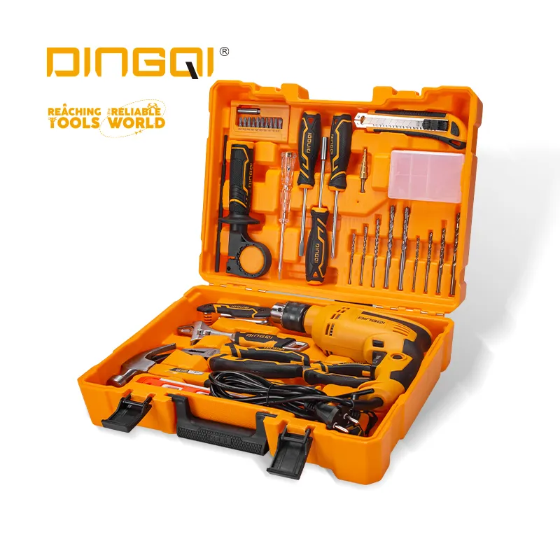 Dingqi 44 Stuks Elektrische Boor Tool Set Huishoudelijke Multifunctionele Power Tools Handgereedschap Set