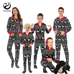 Katoenen Kerst Pyjama Voor Alle Maten Met Capuchon Trainingspak 2023 Nieuwe Stijl