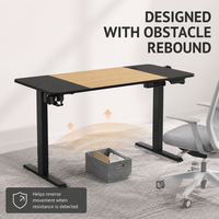 Table élévatrice électrique AOR à moteur unique, pieds de table à deux niveaux, plateau en grain de bois, rebond anti-obstacles, vente en gros d'usine