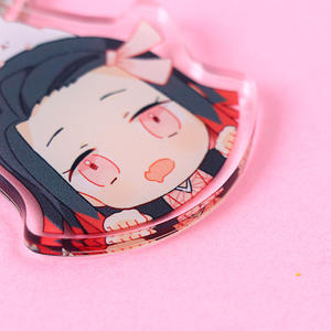 Porte-clés portable de haute qualité, version Q, dessin animé, pour étudiant, impression couleur, double face, transparent, bijou, cadeau, vente en gros - Product Image 5