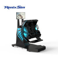 Renixsim Equipo de simulación de realidad virtual Interior 2 jugadores Simulador de vuelo giratorio de 360 grados 9D Arcade VR Máquina de juego