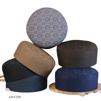 Topi katun bernapas untuk doa Topi Muslim buatan tangan dengan jahitan halus ZAF Topi Namaz katun murni untuk dewasa