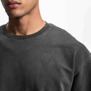 T-shirt Homme Oversize Coupe Boxy Épaules Tombantes Style Streetwear Qualité Supérieure Logo Personnalisé T-shirt Uni Homme - Product Image 4