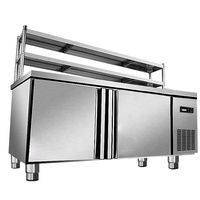 Comptoir vitrine de bar à salades à refroidissement par ventilateur 3 portes Équipement de réfrigération Table de préparation de salade Réfrigérateur réfrigéré