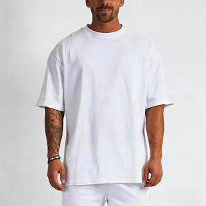 Camiseta de Alta Calidad para Hombre, 100% Algodón, 305 g/m², Impresión Digital, Logotipo Personalizado, Estilo Urbano Holgado con Hombros Caídos - Product Image 2