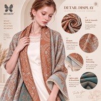 Écharpe en fausse fourrure de cachemire pour femme, imprimé cachemire, châle d'hiver, franges festonnées, douce, chaude, confortable, look élégant au quotidien
