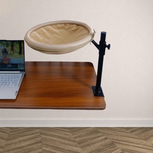 Bureau de nid de <span class=keywords><strong>chat</strong></span> en tissu moderne pour bureau à domicile <span class=keywords><strong>appartement</strong></span> intérieur lit de <span class=keywords><strong>chat</strong></span> de bureau surélevé avec accessoires de perchoir emballés dans du carton - Product Image 5