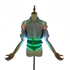 Conjunto de Disfraces LED Luminosos para Espectáculos de <span class=keywords><strong>Flamenco</strong></span> y Baile de Salón, de Lino/Algodón, para Escenario y Ambiente Festivo en Bares/KTV - Product Image 6