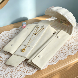 Bolsa de Regalo para Joyería de Lujo con Forma de Concha, Plegable, con Forro de Gamuza, para Guardar Collares y Anillos, para Venta al por Mayor y Menor - Product Image 5