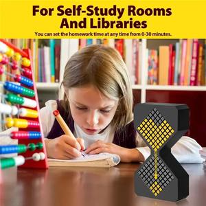 Minuteur électronique créatif 2025, ornement sablier 3D pour chambre, cuisine, atelier, veilleuses LED d'ambiance style pixel My World - Product Image 2