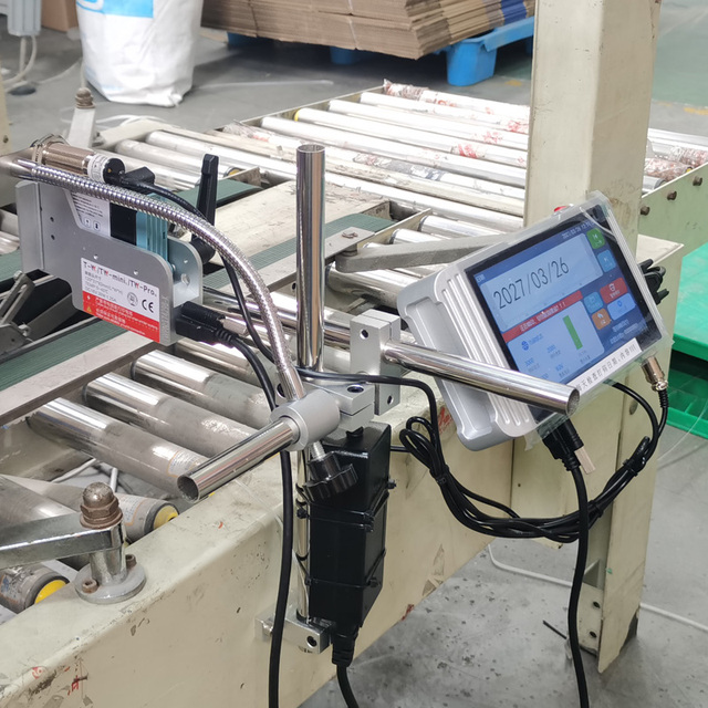 Industrial Online Automatic Thermal Ink Jet Printer Easy-to-Operate Batch Time Batch TIJ Inkjet Printer for Plastic Metal Carton