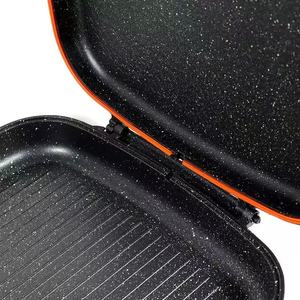 Piastra per Sandwich a Doppio Lato, Padella Antiaderente in Alluminio, Piastra per <span class=keywords><strong>Panini</strong></span> <span class=keywords><strong>e</strong></span> Sandwich per Barbecue - Product Image 5