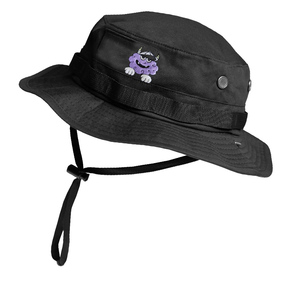 Venta al por mayor de sombrero de pesca Boonie de ala ancha con cuerda protección solar gorra de Safari caza al aire libre sombrero de cubo - Product Image 2
