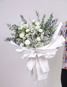 Nouveau design, papier d'emballage pour fleuriste imperméable de couleur unie 58*58cm pour l'emballage floral - Product Image 5