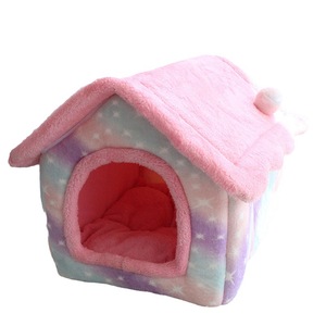 Dreamy Starry Sky Pet <b>House</b> Folding Winter Warm Dog <b>Bed</b> For Small Dogs - Product Image 5