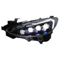 Phare de voiture pour Mazda 3 Axela 2014-2016, ensemble de phares LED automatiques, mise à niveau, lentille bifocale en cristal à 4 segments, accessoires de phare avant
