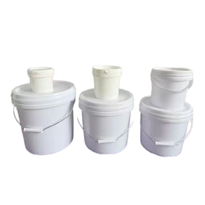 Seau en plastique de forme carrée en étain avec couvercle scellé et épaissi pour l'emballage de compost de peinture et l'utilisation alimentaire - Product Image 1