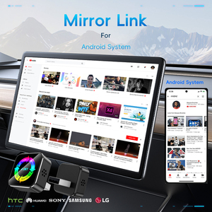 อะแดปเตอร์ไร้สาย 4-in-1 สำหรับ CarPlay และ Android Auto รองรับการส่งภาพหน้าจอ AirPlay Mirroring แบบมีสายเป็นไร้สาย ดองเกิลมัลติมีเดียในรถยนต์ - Product Image 4