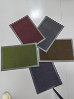 Paillasson d'entrée intérieur/extérieur, absorbe l'humidité et la saleté, antidérapant, élimination de la poussière, double couleur, paillasson en PVC pour sol