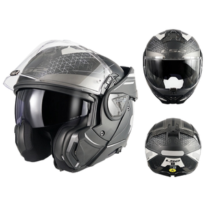 <span class=keywords><strong>Casco</strong></span> de Moto Integral <span class=keywords><strong>LS2</strong></span> FF910 KPA Unisex <span class=keywords><strong>para</strong></span> Todas las Estaciones con Doble Visor Abatible Trasero Antivaho Nuevo <span class=keywords><strong>para</strong></span> Conducción de Verano - Product Image 1