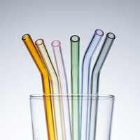 Meilleures ventes Paille en verre borosilicate réutilisable personnalisée pour le lait, le jus et les boissons