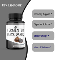 Extrait d'ail noir fermenté HACCP OEM ODM, 60 capsules végétales, soutien immunitaire et antioxydant, complément alimentaire