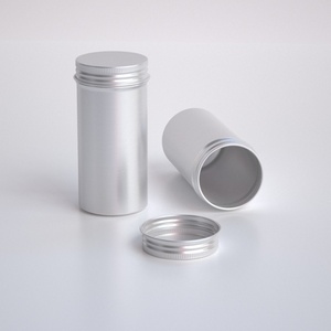 Metal Aluminum <b>Container</b> Tea <b>Pill</b> Medicine Health Products Custom logo Eco-friendly Aluminum Tin Can with sealed Screw Lid 100ml - Product Image 1
