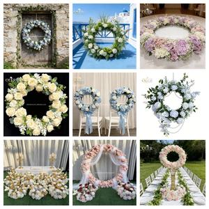 Corona de Eucalipto y Margaritas al por Mayor, Decoración Floral Colgante para Puerta Principal, Jardín, Boda, Despedida de Soltera, Fuga de Novios, Decoración para Fiestas en Casa - Product Image 6