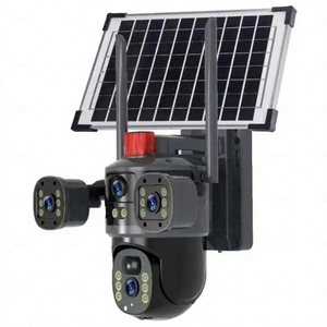 Eseecloud 4Lens 3Views 12MP 4G Sim Card Solar Outdoor Network Cameras 360 PTZ IP CCTV <b>Wireless</b> WIFI Surveillance <b>Camera</b> <b>Security</b> - Product Image 1