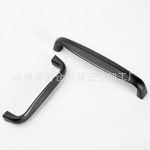 Poignée de tiroir en alliage de zinc chromé noir mat, minimaliste et durable, pour meubles - Product Image 2