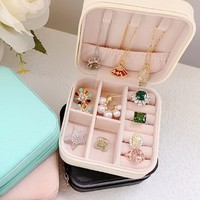 2024 Offre Spéciale femmes filles boucles d'oreilles oreille goujon petite boîte organisateur Portable bijoux mallette de rangement voyage boîtes à bijoux