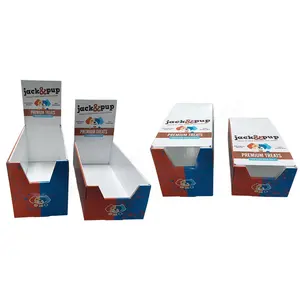 OEM Printing Custom POP PDQ Counter Display Recyclable Cardboard Counter Top Display Box