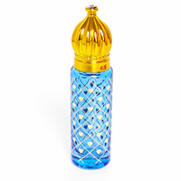 Flacons de parfum à bille vides de 8 ml, design luxueux, noir, bleu, rouge, vert, violet, or, attar, cosmétique essentiel