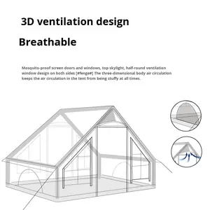 Tente gonflable <span class=keywords><strong>de</strong></span> <span class=keywords><strong>camping</strong></span> en plein air extra large Tente <span class=keywords><strong>de</strong></span> toit imperméable pour plusieurs personnes sans installation nécessaire pour le <span class=keywords><strong>camping</strong></span> - Product Image 3