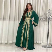 Robe musulmane élégante et tendance, vêtements islamiques grande taille, fabrication sur mesure, vente en gros, robe Abaya pour femmes avec strass