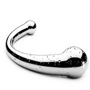 <span class=keywords><strong>Dildo</strong></span> de Doble Punta de Acero Inoxidable, <span class=keywords><strong>Metal</strong></span> Puro, Impermeable, para Punto G y Anal, con Varita Estimulante, para Uso Unisex (Tamaño S, 14 oz) - Product Image 1