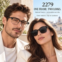 Montures de lunettes en acier et TR à monture complète, avec verres polarisés à clipser anti-radiation confortables et protection UV400, vente en gros