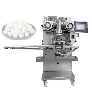 Full Automatic Dough Mochi Encrusting Machine Filling Mochi Ball Production Line Glutinous Rice Ball Making Machine