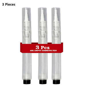 Stylo applicateur d'huile à cuticules 6 ml, rechargeable, transparent, réutilisable, avec brosse, pour ongles et cosmétiques - Product Image 1