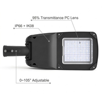 Éclairage extérieur étanche IP66 en aluminium intelligent à haut lumen, lampadaire LED moderne pour route