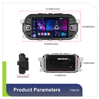 Hikity pour FIAT TIPO EGEA 2015 2016 2017 4 + 64G 7 ''Android autoradio sans fil Carplay/Android Auto WiFi/GPS Autoradio OEM ODM