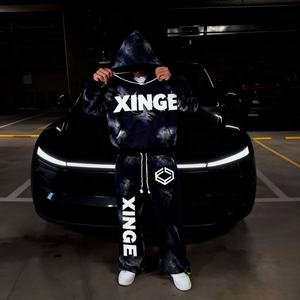 Conjunto Deportivo de Diseño Original Primavera 2026, Bordado Personalizado, Lavado Vintage, Tie-Dye, Estilo Casual, Oversize, Streetwear - Product Image 3