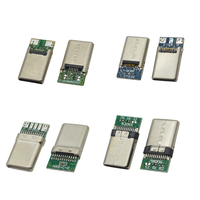Venta al por mayor Tipo C 16 Pin / 24 Pin Conector macho con placa PCB Terminación de soldadura Montaje Conector USB para carga rápida