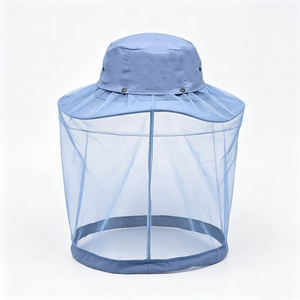 Blue Outdoor Bug Protection <b>Hat</b> with Full Face Netting - Adjustable Breathable <b>Sun</b> <b>Hat</b> for <b>Men</b> Women Beekeeping Camping - Product Image 2